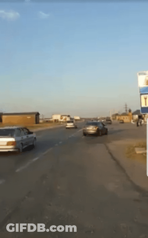 Plane Crash Car Highway GIF