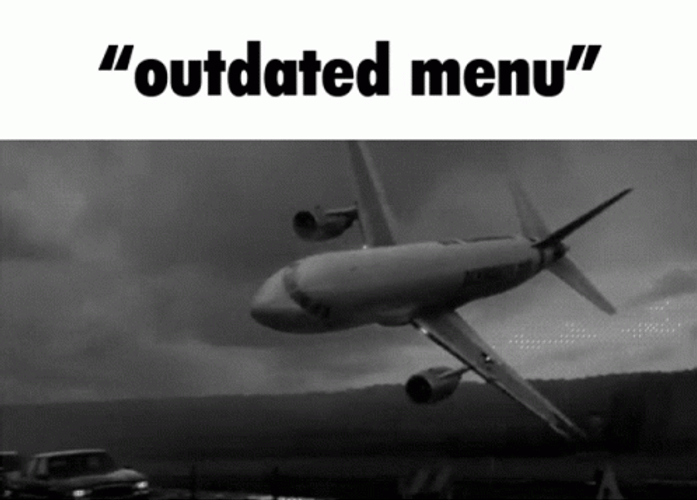 Plane Crash Outdated Menu GIF