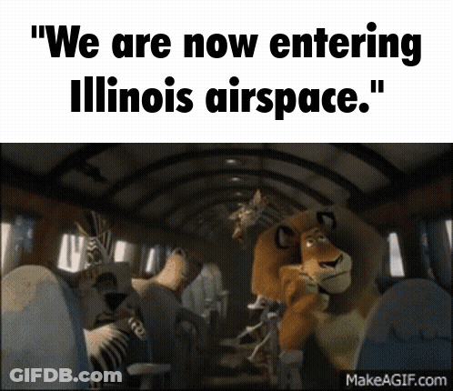 Plane Entering Illinois Airspace GIF