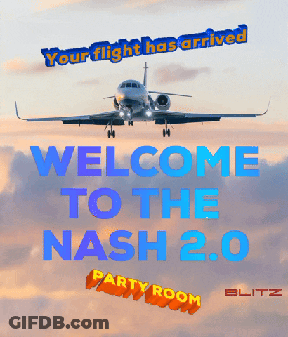 Plane Flying In Sky Welcome To Nash 2.0 Party GIF