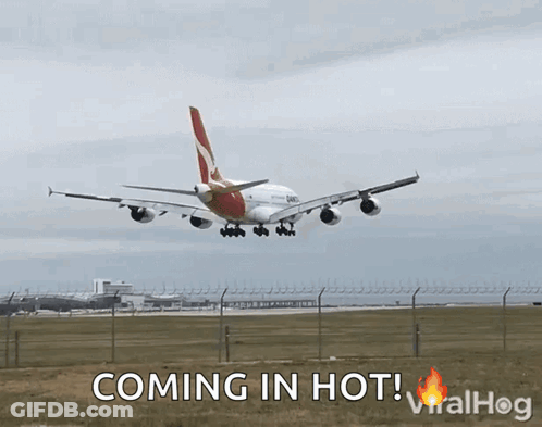 Plane Flying Over Field Coming In Hot GIF