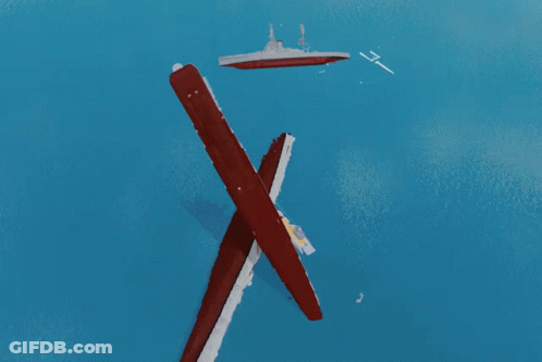 Plane Flying Over Water GIF