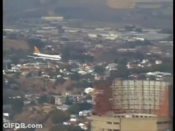Plane Flying Sports Stadium GIF
