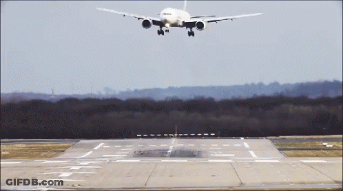 Plane Landing GIF