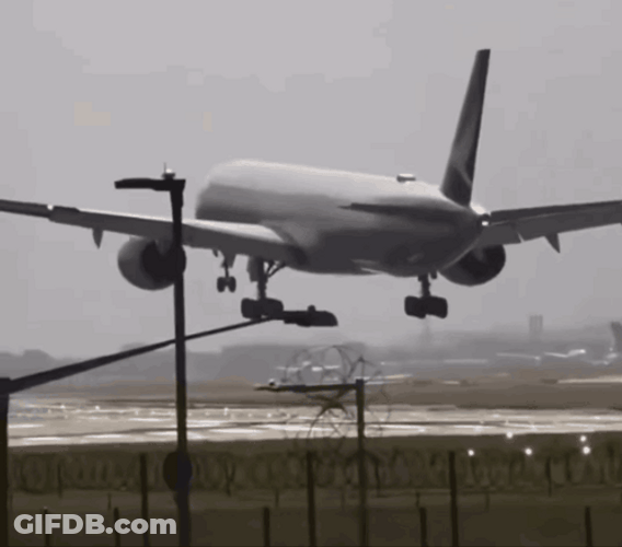 Plane Not So Smooth Landed GIF