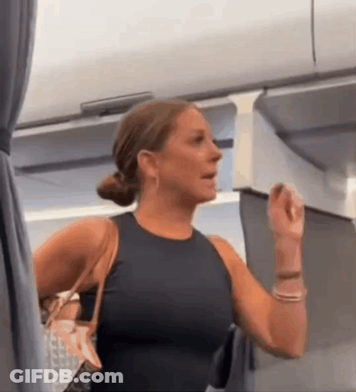 Plane Passenger Nagged Not So Funny GIF