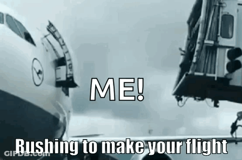 Plane With Me Rushing To Make Your Flight GIF