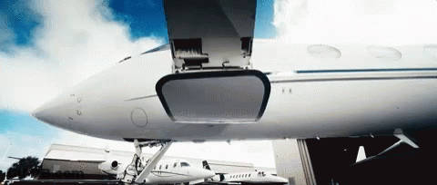 Plane With Open Door And CC On Side GIF