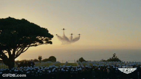 Planes Flying Over Cemetery Top Gun America GIF