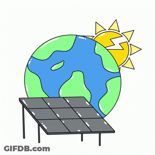 Planet Earth Solar Panels GIF