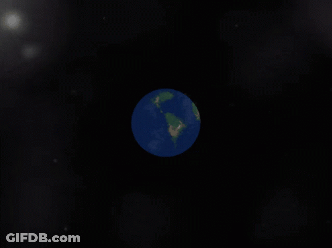 Planet Earth Spinning GIF