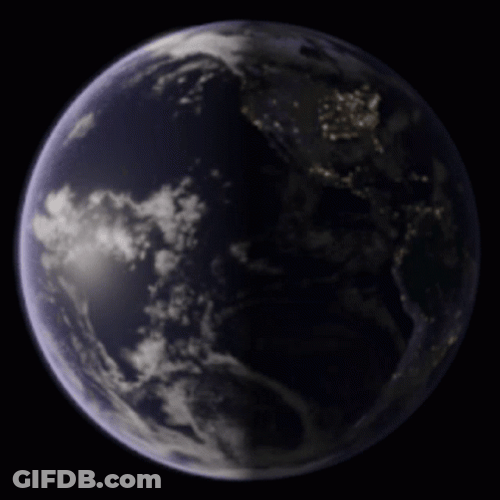Planet Earth Spinning Rotation GIF