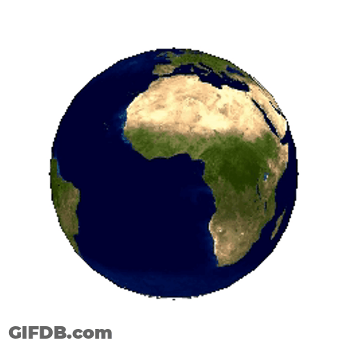 Planet Earth Spinning GIF