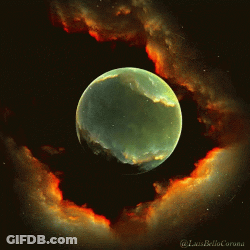 Planet In Space With Luisbellocorona GIF