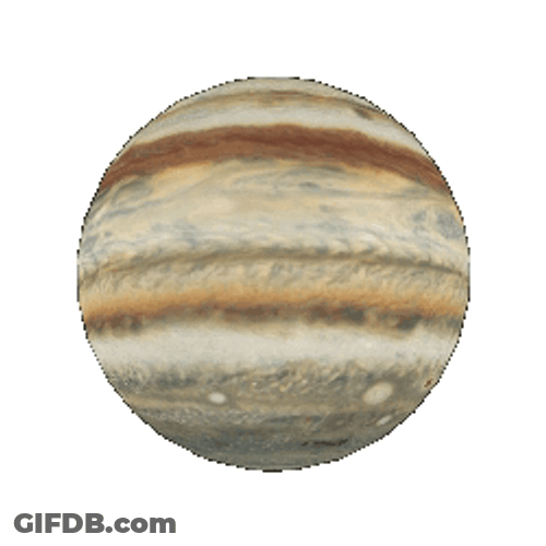 Planet Jupiter Rotating Fast GIF