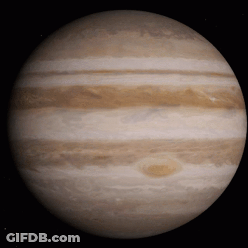 Planet Jupiter Rotating GIF