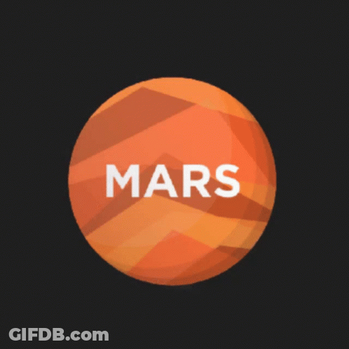 Planet Mars With Surrounding Stars GIF