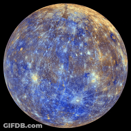 Planet Mercury Spinning GIF