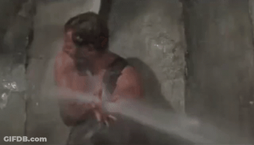 Planet Of The Apes Showering Man GIF