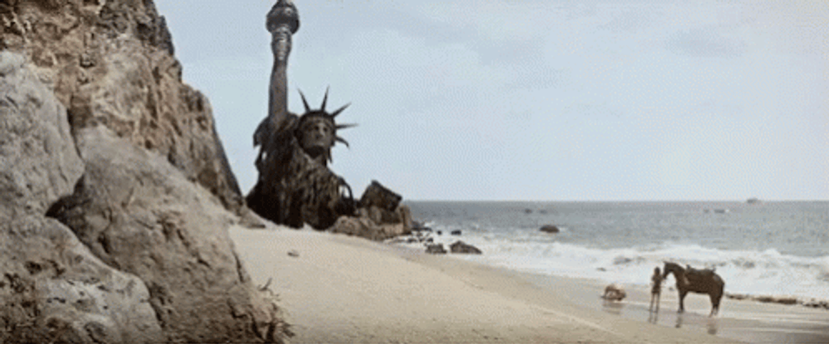 Planet Of The Apes Statue Of Liberty GIF