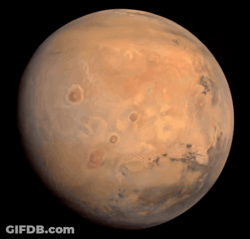 Planet Painting Black Background GIF