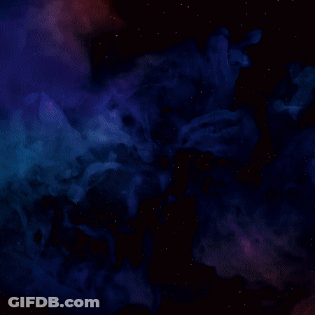 Planet With Blue And Purple Sky GIF