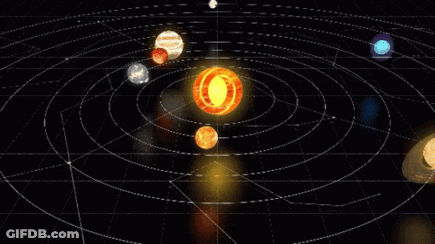 Planets Orbiting Around The Sun GIF
