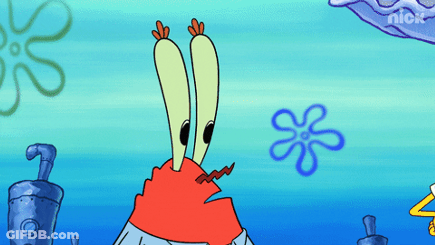 Plankton And Mr Krabs Dollar Eyes GIF