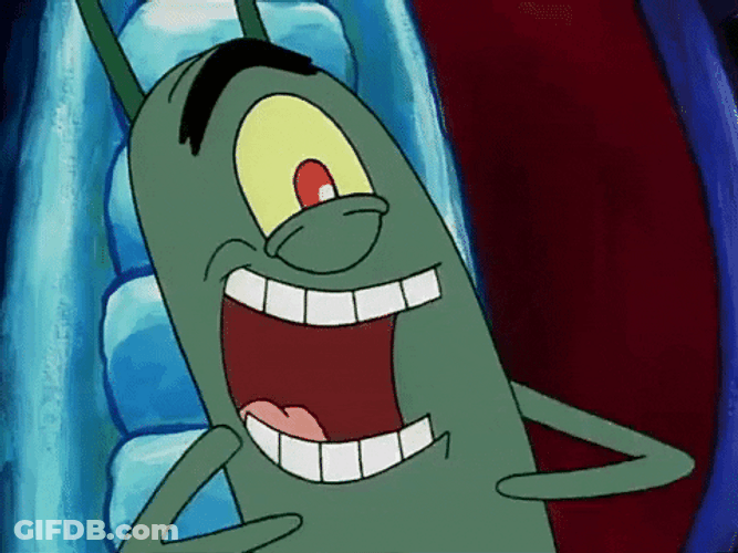 Plankton Cracking Up GIF