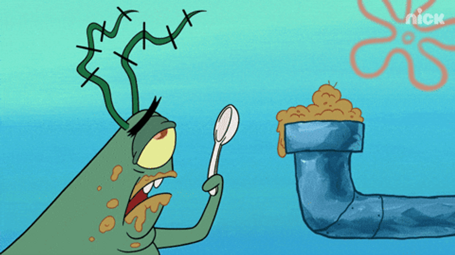 Plankton Eating Dirty Food GIF