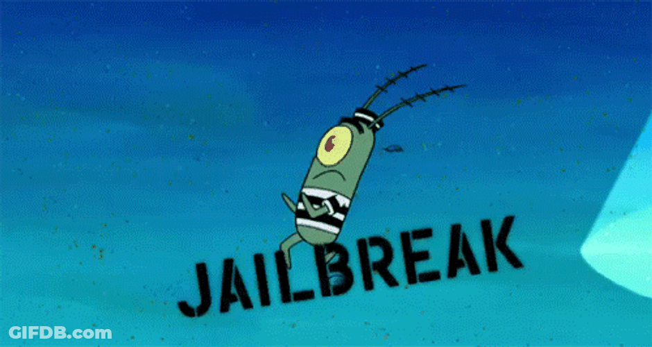 Plankton Escaping From The Jail GIF