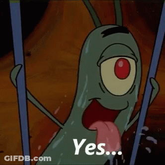 Plankton From Spongebob Sticking Out Tongue Yes GIF