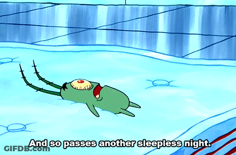 Plankton Lying Down On Bed GIF