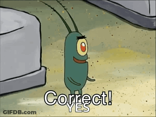 Plankton Saying Correct Yes GIF