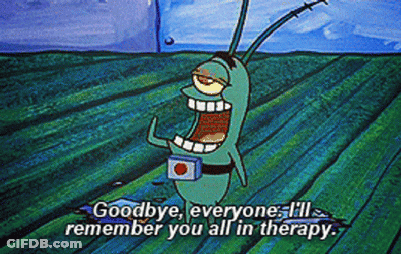 Plankton Saying Goodbye GIF