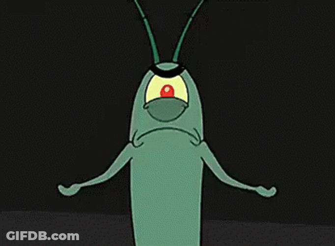 Plankton Scheming An Evil Plan GIF
