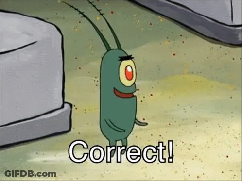 Plankton SpongeBob SquarePants Says Correct GIF