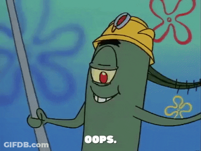 Plankton Wearing A Mining Helmet GIF