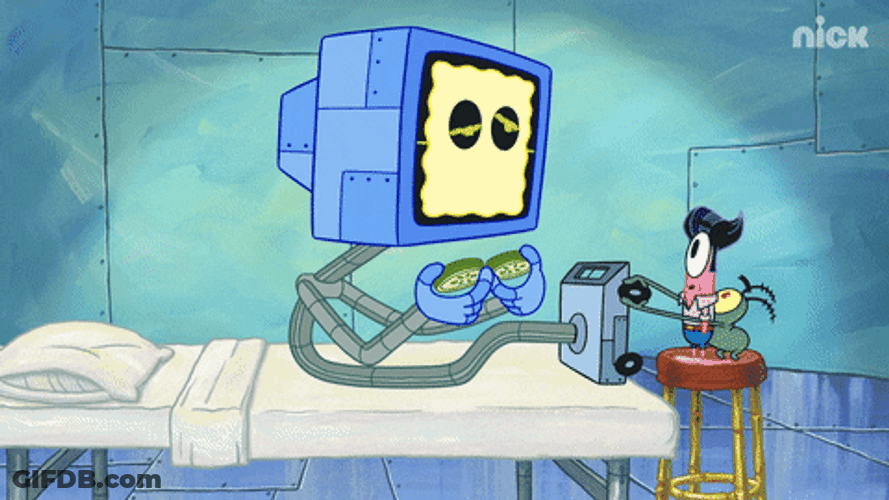 Plankton With Karen And Patrick GIF