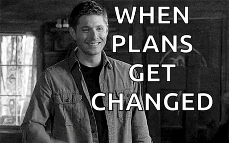 Plans Changed Jensen Ackles Supernatural GIF
