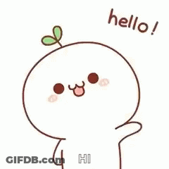 Plant Head Cartoon Saying Hello GIF