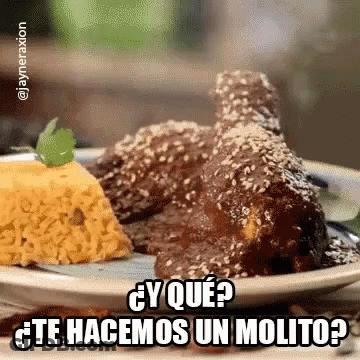 Plate Of Food Te Hacemos Un Mojito GIF
