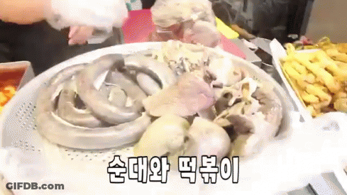 Plate Of Food With Foreign Writing GIF
