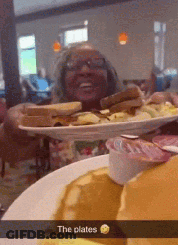 Plate Of Food With French Fries And Cheeseburger GIF