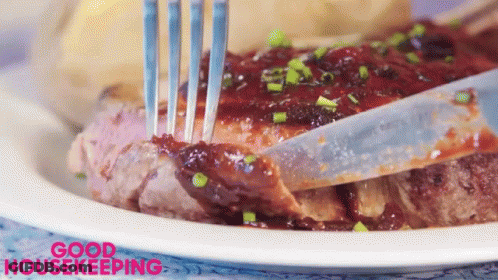 Plate Of Food With Good Housekeeping GIF