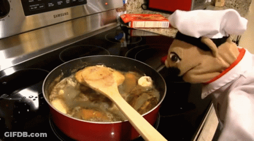 Plate Of Food With Iskender Kerem Written On It GIF