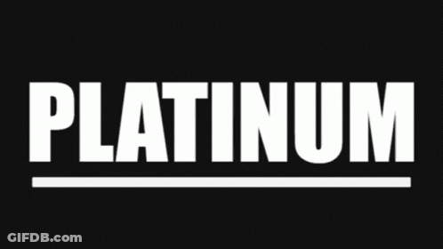 Platinum In White On Black GIF