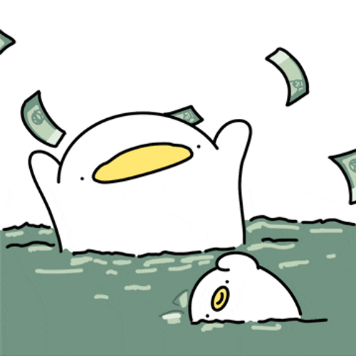 Platypus Swimming In Money GIF