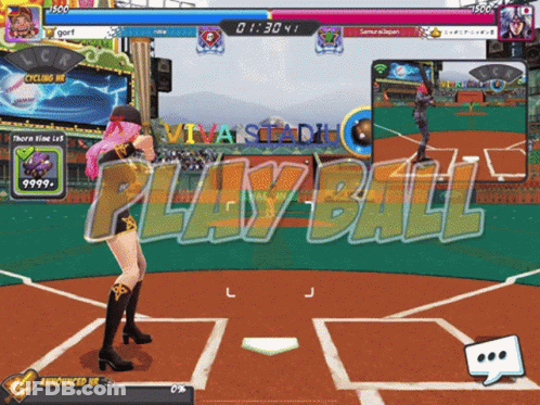 Play Ball Video Game On Cell Phone GIF