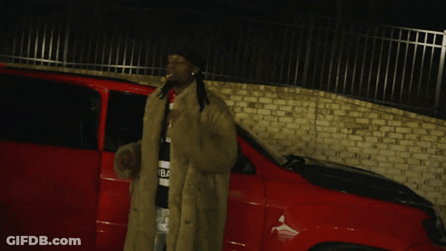 Playboi Carti Smoking Outside Car GIF